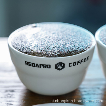 Taça profissional de cerâmica para café de 200ml com escala